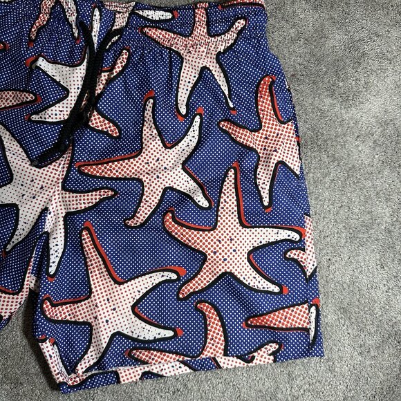Vilebrequin Swim Trunks Mens XL Swim Shorts Blue Starfish Polka Dot Liner - Picture 2 of 9